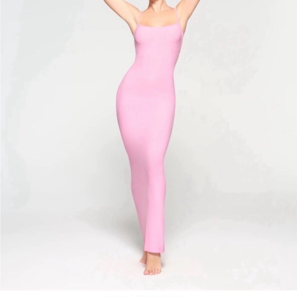 SKIMS Pink Maxi Dress